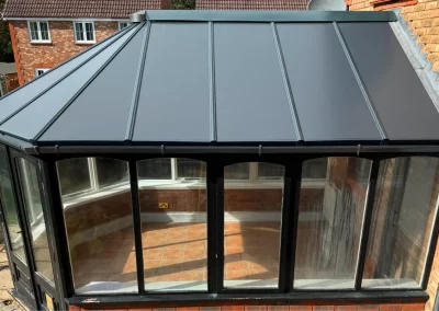 insulated conservatory roof panels in grey renolit